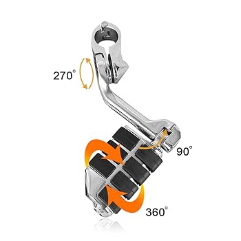Amazon.com: XFMT Chrome Long Highway Pegs 1-1/4